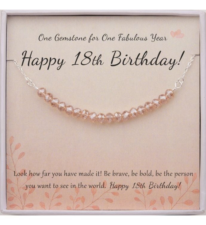Happy 17th Birthday Card And Sterling Silver Necklace Jewelry Gift Set